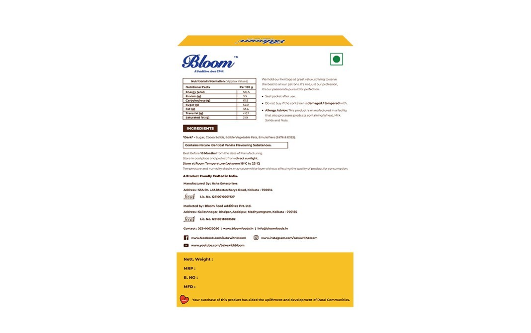 Bloom Choco Chips    Box  100 grams
